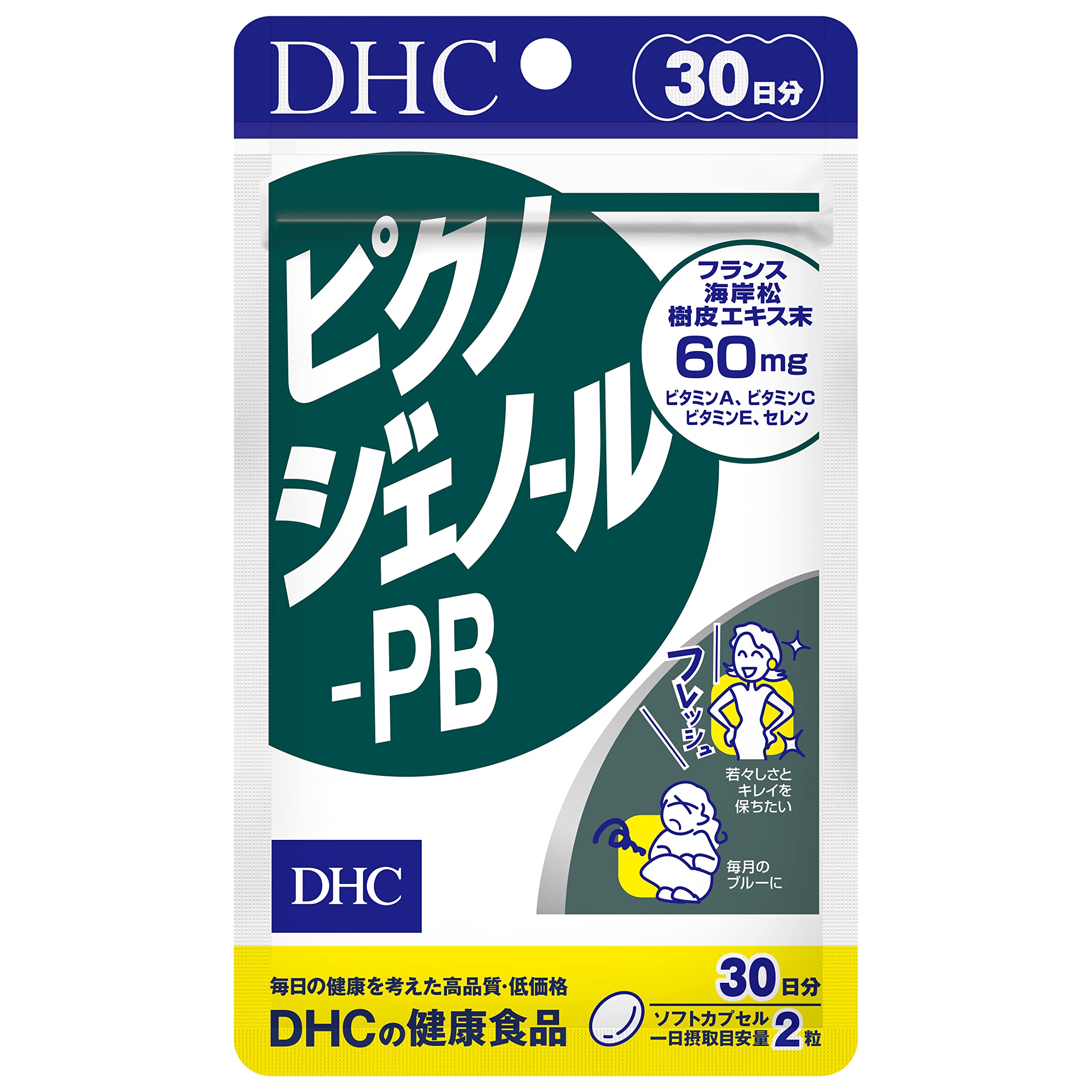 DHC Pycnogenol-PB Supplement (60 Capsules, 30-Day Supply) 
DHC Pycnogenol-PB Supplement (60 Capsules, 30-Day Supply)