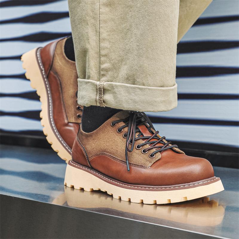 Leather shoes men s Martin tooling shoes low-top retro British trendy men s casual new big head leather shoes 20259-J 44 світло-коричневого кольору
Leather shoes men s Martin tooling shoes low-top retro British trendy men s casual new big head leather shoes 20259-J 44 світло-коричневого кольору