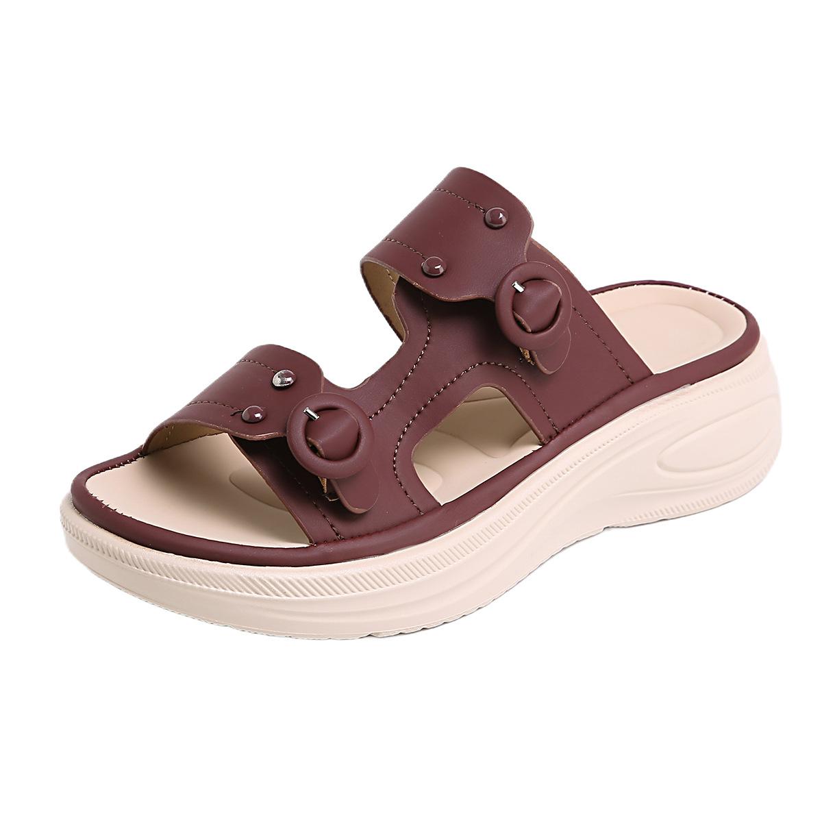 Plus Size Shoes for Women 35-42 Fashion Summer 2026 Women Slip on Platform Wedges Round Toe Non-slip Sandals Beach Slippers 42 бордовий
Plus Size Shoes for Women 35-42 Fashion Summer 2026 Women Slip on Platform Wedges Round Toe Non-slip Sandals Beach Slippers 42 бордовий