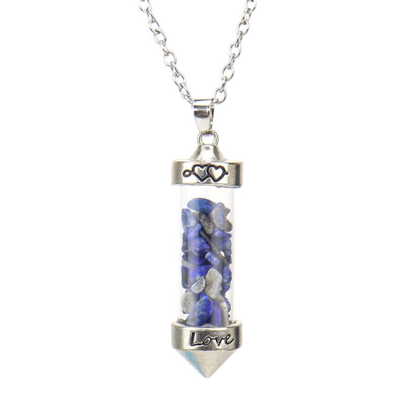 Colorful Gravel Wishing Bottle Cone Love Glass Bottle Pendant Necklace N574 ляпіс-лазур кольору
Colorful Gravel Wishing Bottle Cone Love Glass Bottle Pendant Necklace N574 ляпіс-лазур кольору