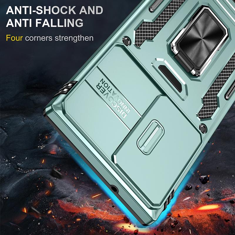 Armor Series for Samsung Galaxy S23 Ultra Protective Phone Case,Kickstand PC+TPU Hybrid Cover with Slide Camera Protector Grey
Armor Series for Samsung Galaxy S23 Ultra Protective Phone Case,Kickstand PC+TPU Hybrid Cover with Slide Camera Protector Grey