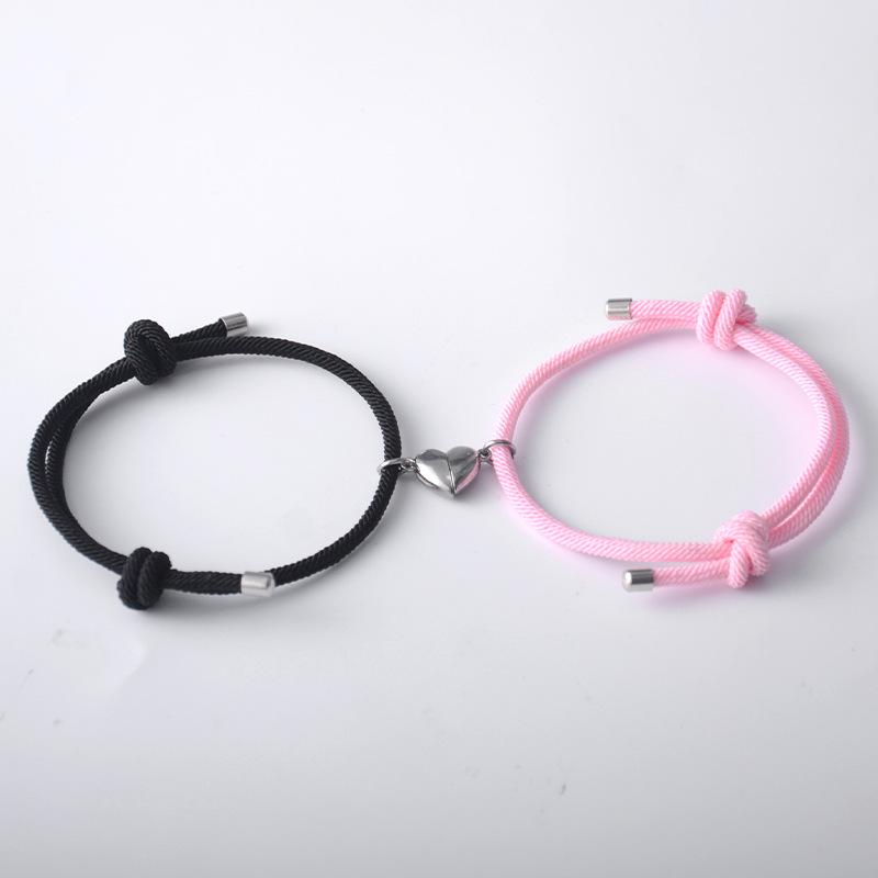 Multicolor Adjustable Milan Rope Couple Bracelets with Peach Heart Charm
Multicolor Adjustable Milan Rope Couple Bracelets with Peach Heart Charm