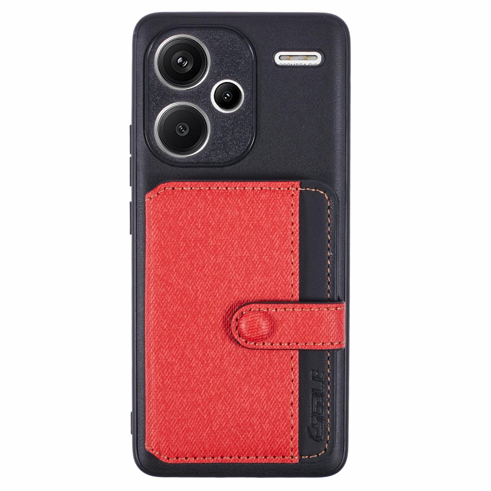 For Xiaomi Redmi Note 13 Pro+ 5G Phone Case Adhesive Card Bag Color Matching with Kickstand Red
For Xiaomi Redmi Note 13 Pro+ 5G Phone Case Adhesive Card Bag Color Matching with Kickstand Red