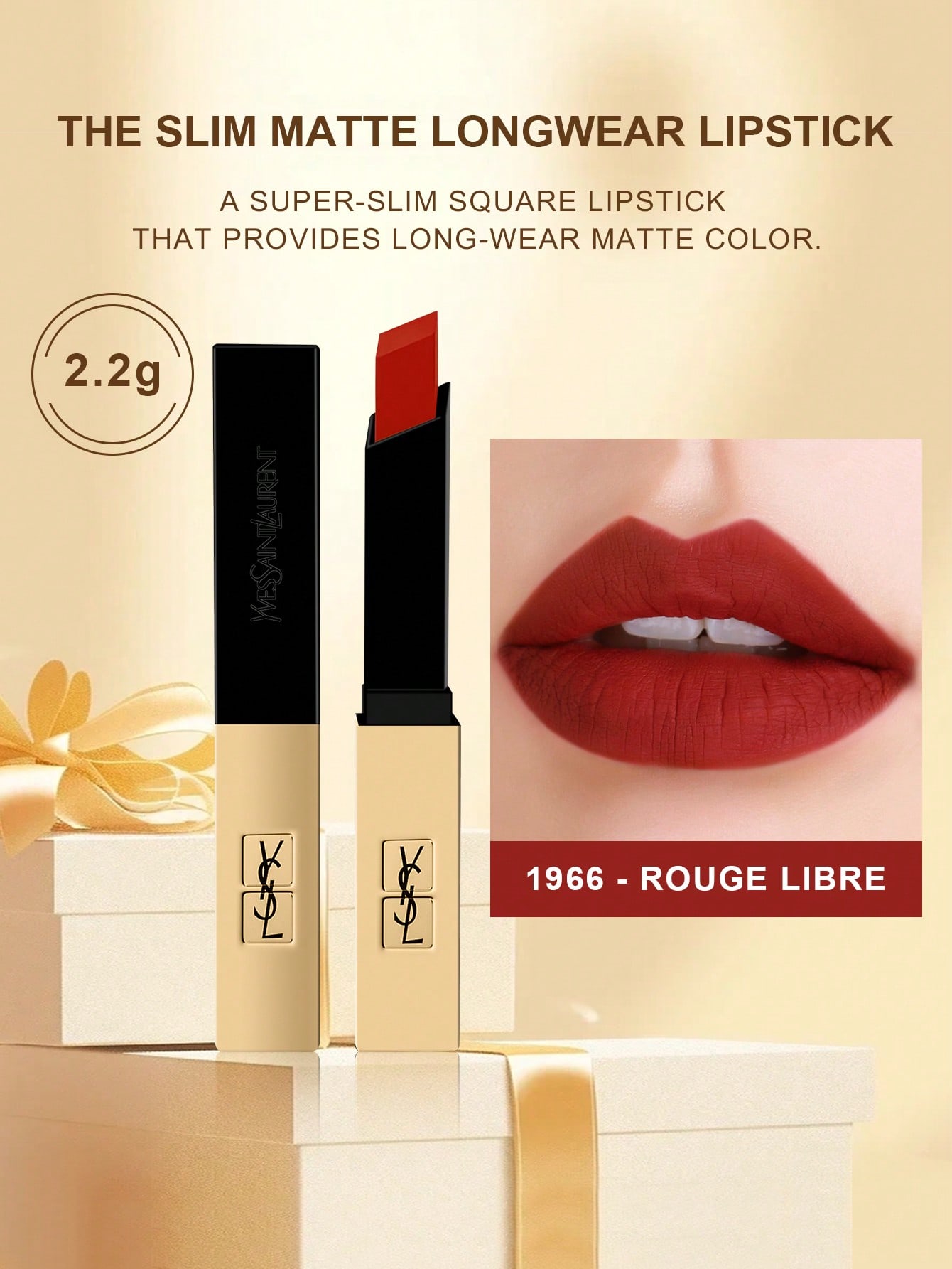 YSL Rouge Pur Couture The Slim Кожано-матовая помада #1966 | 2.2г #1966
YSL Rouge Pur Couture The Slim Кожано-матовая помада #1966 | 2.2г #1966