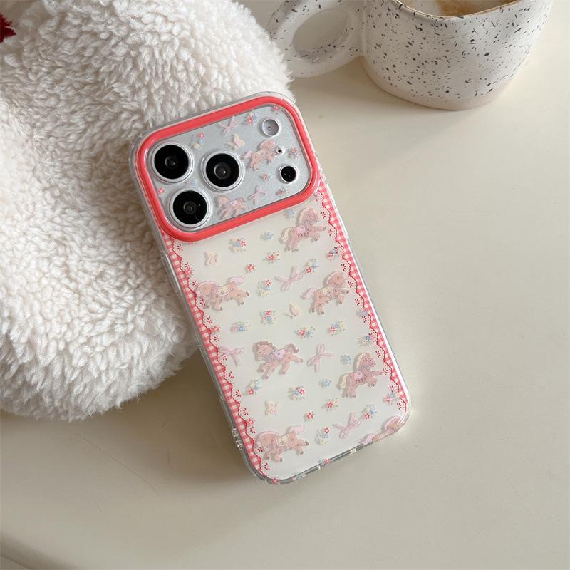 Korean Plaid Trim Floral Print Galloping Horse Phone Case for iPhone 17/16 Pro Max/15/14 17 Pro Max
Korean Plaid Trim Floral Print Galloping Horse Phone Case for iPhone 17/16 Pro Max/15/14 17 Pro Max