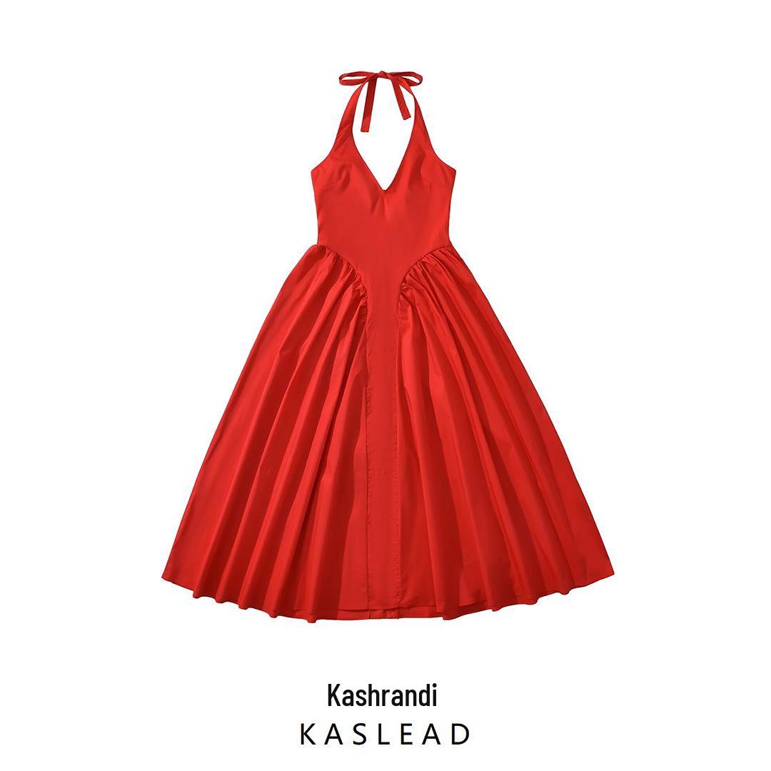 2025 Spring Women s European & American Style Waist-Slimming Halter Dress Medium червоний
2025 Spring Women s European & American Style Waist-Slimming Halter Dress Medium червоний