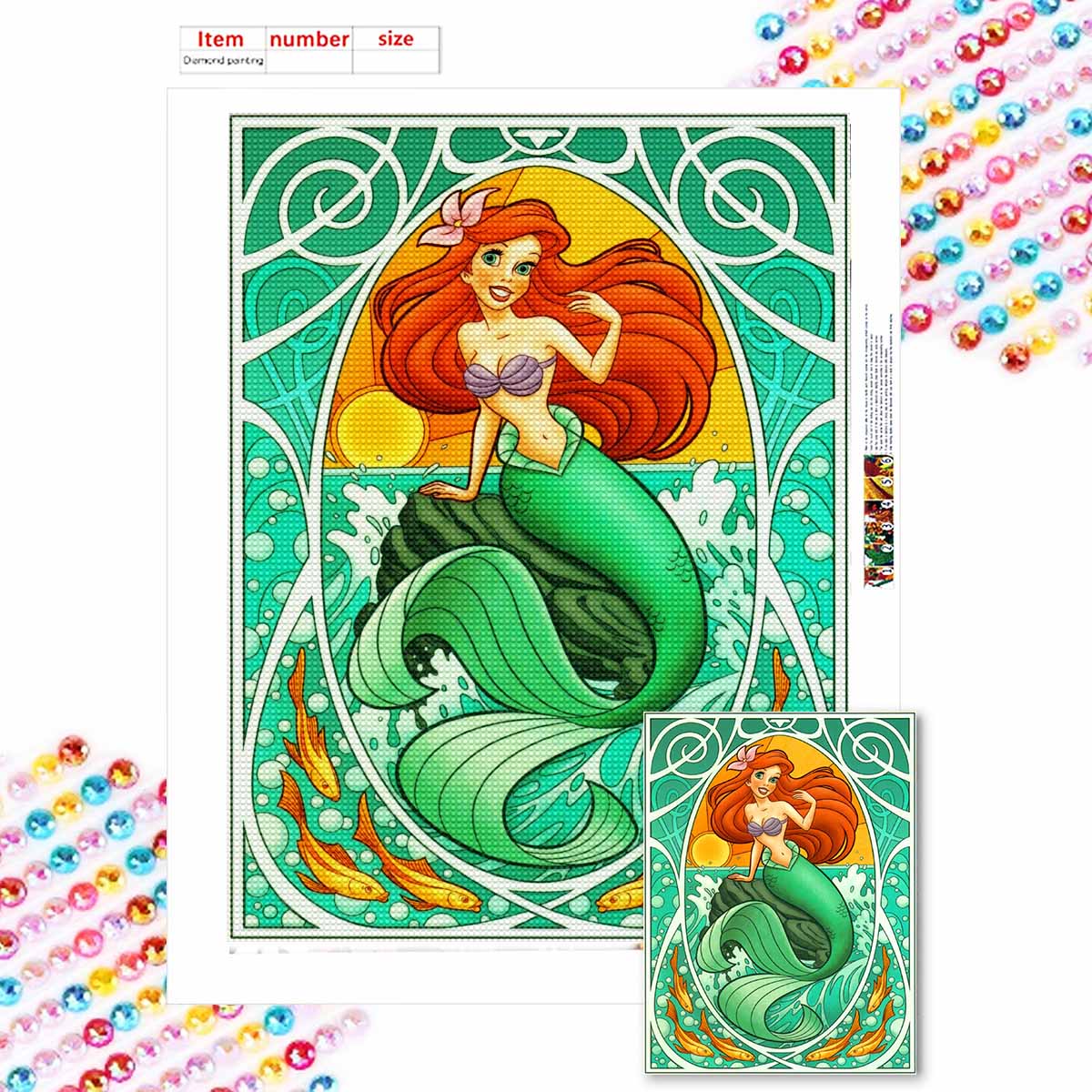 5D Diy Diamond Painting The Mermaid In The Waves Full Drill Rhinestones Mosaic Embroidery Handmade Products Home Decor Gift Round 20x30cm
5D Diy Diamond Painting The Mermaid In The Waves Full Drill Rhinestones Mosaic Embroidery Handmade Products Home Decor Gift Round 20x30cm