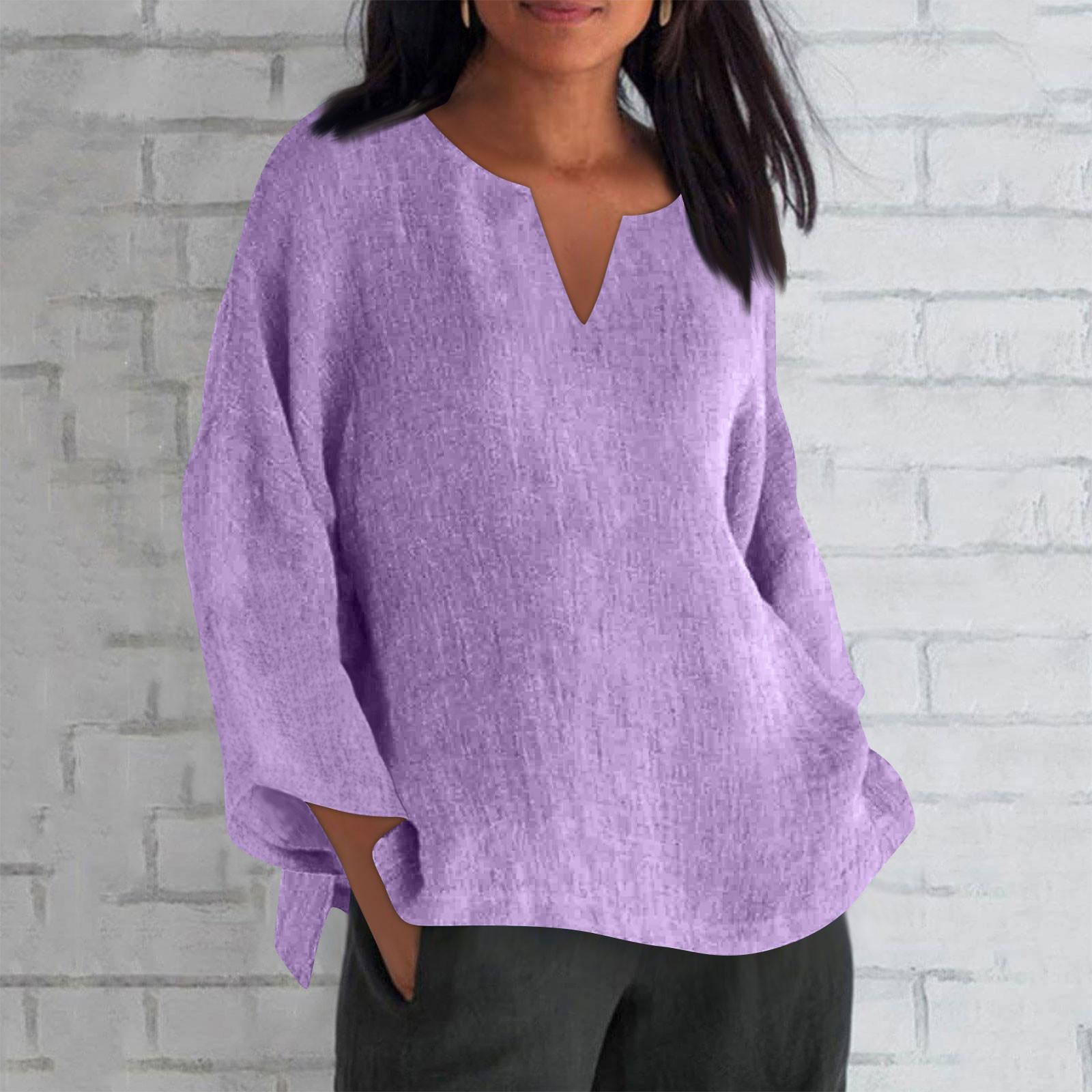 Women s Fashion Long Sleeve V-Neck Solid Colour Loose Casual Shirt Top L
Women s Fashion Long Sleeve V-Neck Solid Colour Loose Casual Shirt Top L