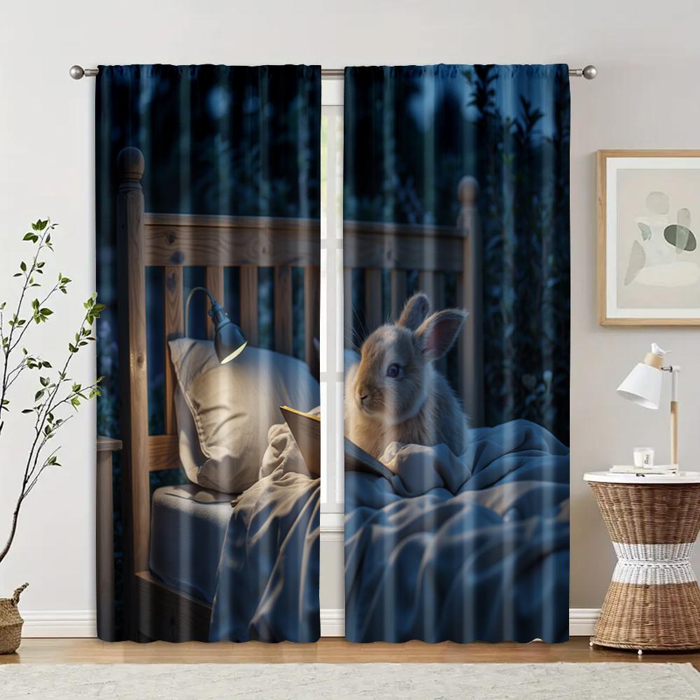 Set Of 2 Filtering Curtains Excluding Rods Non Movable Without Batteries Cute Rabbit Night Sleep Use Bedrooms Curtain Polyester Ideal For Bedroom W100*H70(CM)-Grommet top&2PCS
Set Of 2 Filtering Curtains Excluding Rods Non Movable Without Batteries Cute Rabbit Night Sleep Use Bedrooms Curtain Polyester Ideal For Bedroom W100*H70(CM)-Grommet top&2PCS