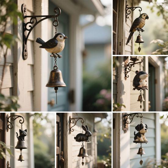 Animal Wind Chime Resin Animal Figurine with Metal Bell Retro Puppy Cat Wind Chime with Soothing Sound for Porch Patio Garden Balcony Doorway B
Animal Wind Chime Resin Animal Figurine with Metal Bell Retro Puppy Cat Wind Chime with Soothing Sound for Porch Patio Garden Balcony Doorway B