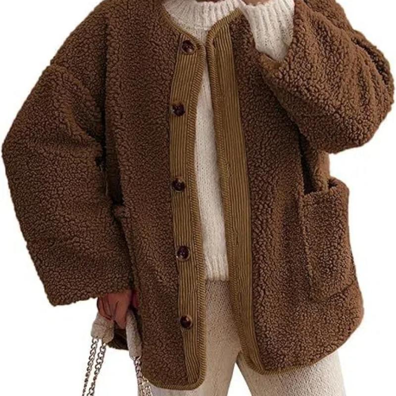 Women s Warm Winter Coats Casual Long Sleeve Button Up Fuzzy Sherpa Fleece Jackets Outerwear XXL коричневий
Women s Warm Winter Coats Casual Long Sleeve Button Up Fuzzy Sherpa Fleece Jackets Outerwear XXL коричневий