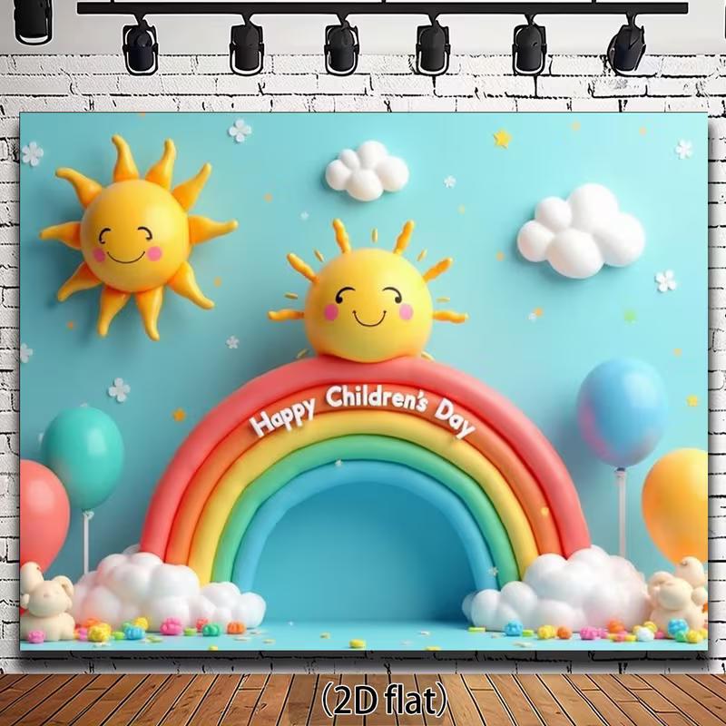 Kids Rainbow 2D Backdrop, Happy Children s Day Party Photo Background 47.2x31.5inch/120*80cm
Kids Rainbow 2D Backdrop, Happy Children s Day Party Photo Background 47.2x31.5inch/120*80cm
