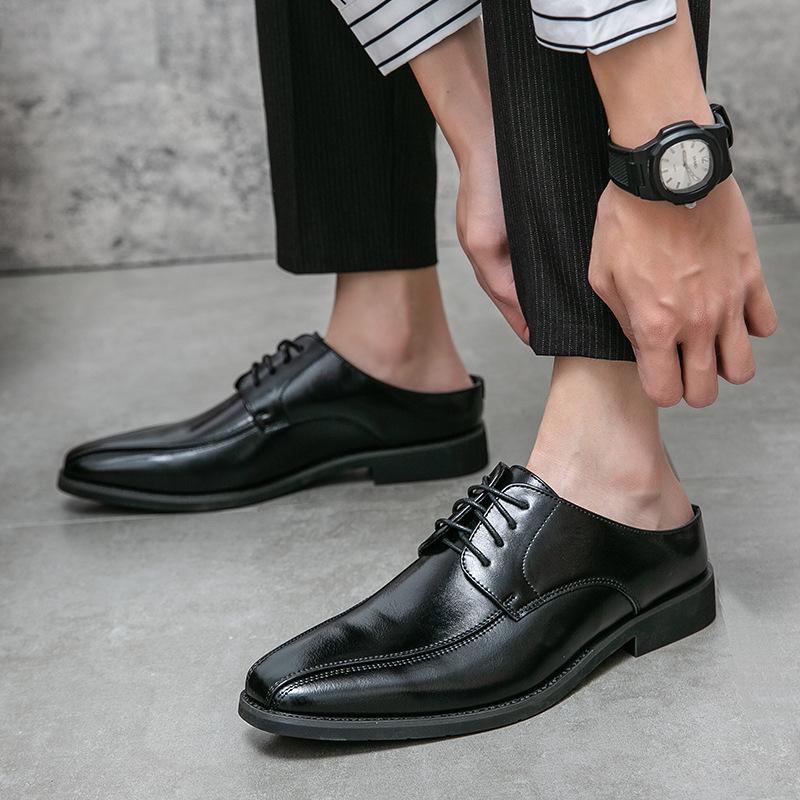 Foreign trade large size pointed half-drag leather shoes 38-46 size summer retro British men s leather shoes one pedal casual single shoes 38 чёрный
Foreign trade large size pointed half-drag leather shoes 38-46 size summer retro British men s leather shoes one pedal casual single shoes 38 чёрный