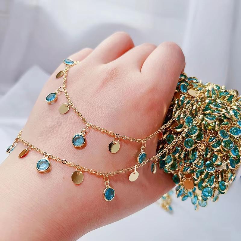 1meters Zircon Stones Crystal Beads Chains Copper Metal Link Bracelet Chains Bulk Lot for Necklace Jewelry Making Accessories
1meters Zircon Stones Crystal Beads Chains Copper Metal Link Bracelet Chains Bulk Lot for Necklace Jewelry Making Accessories