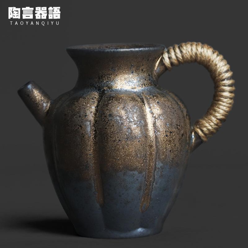 230ml Kiln-change Black Gold Tea Pitcher Pour Tea Cha Hai Dispenser Household Justice Cup Fair Mug Cafes Collection Supplies As Your Choose
230ml Kiln-change Black Gold Tea Pitcher Pour Tea Cha Hai Dispenser Household Justice Cup Fair Mug Cafes Collection Supplies As Your Choose