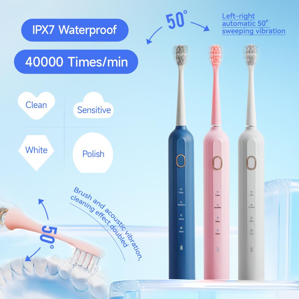 Sonic Electric Toothbrush for Adults lPX7 Waterproof 50° sweeping vibration UsB Rechargeable High Frequency cleaning рожевий
Sonic Electric Toothbrush for Adults lPX7 Waterproof 50° sweeping vibration UsB Rechargeable High Frequency cleaning рожевий