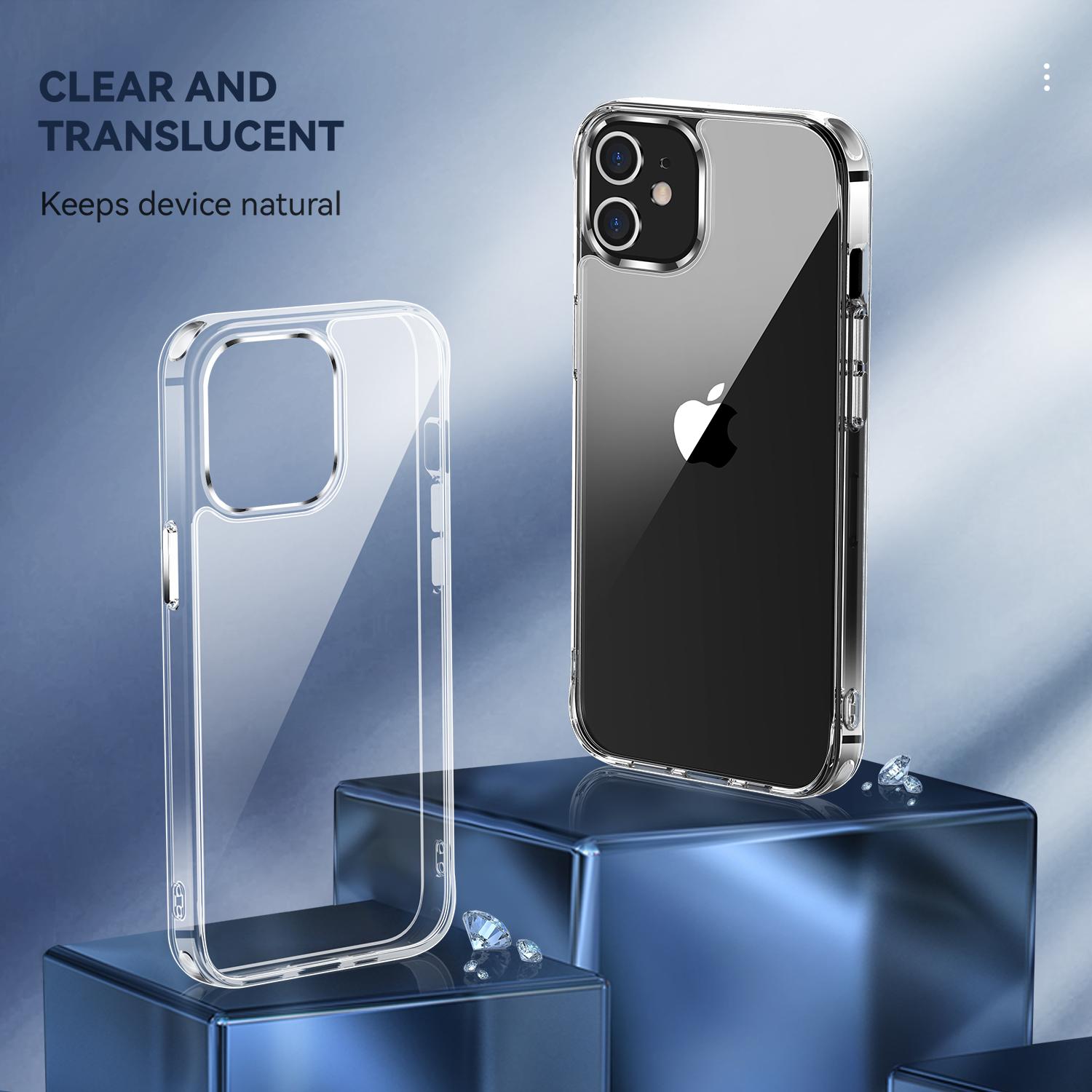 Electroplating Crystal Clear TPU+PC Hybrid Phone Cover for iPhone 12 6.1 Inch,Electroplating Side Keys Transparent Mobile Phone Accessory A
Electroplating Crystal Clear TPU+PC Hybrid Phone Cover for iPhone 12 6.1 Inch,Electroplating Side Keys Transparent Mobile Phone Accessory A
