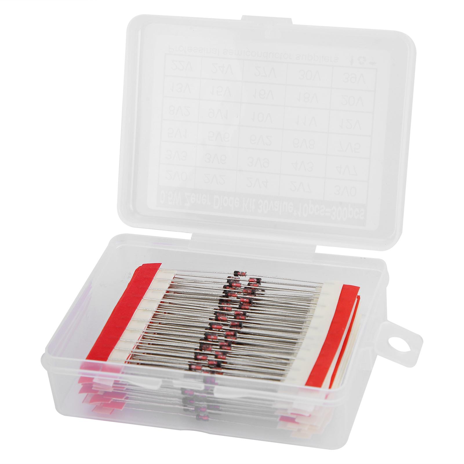 300Pcs Diodes Kit Low Power Consumption Stabilization Diode Assortment for Voltage References
300Pcs Diodes Kit Low Power Consumption Stabilization Diode Assortment for Voltage References