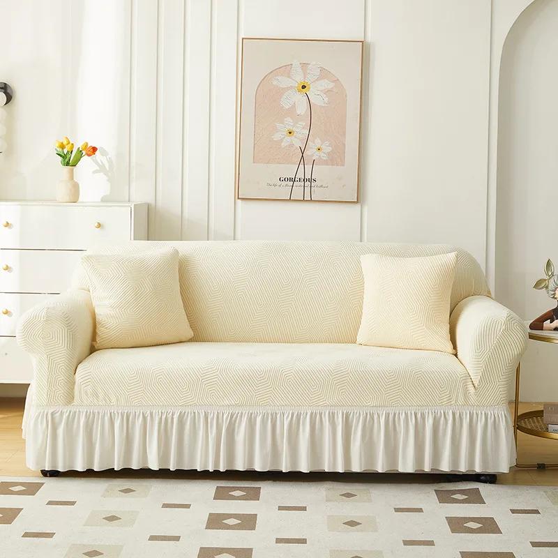 1/2/3/4 Seater Sofa Cover with Skirt Four Seasons Universal Elastic All-Inclusive Sofa Dust Covers for Living Room Funda De Sofá 1seater 90-140cm
1/2/3/4 Seater Sofa Cover with Skirt Four Seasons Universal Elastic All-Inclusive Sofa Dust Covers for Living Room Funda De Sofá 1seater 90-140cm
