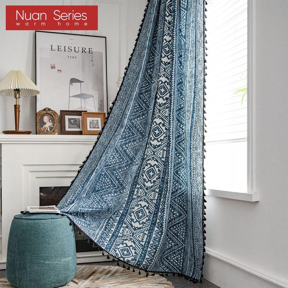 1PC Nuan Series Bohemian Style Blue Geometric Print Curtain with Fringe Semi Blackout for Small Windows Balcony Home Decor W150cm x L160cm синій
1PC Nuan Series Bohemian Style Blue Geometric Print Curtain with Fringe Semi Blackout for Small Windows Balcony Home Decor W150cm x L160cm синій