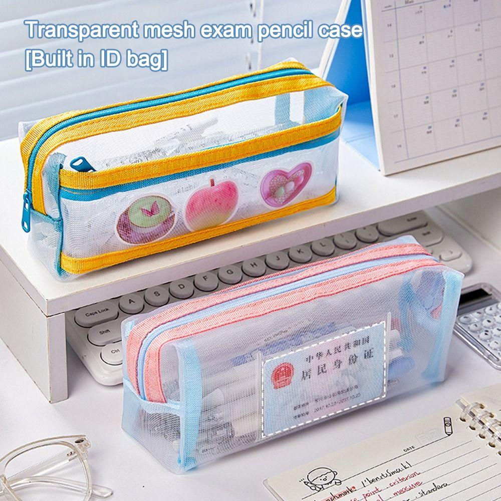 Mesh Pencil Case Multilayer Pen Box Simple Stationery Storage Bags Student Yellow&Green
Mesh Pencil Case Multilayer Pen Box Simple Stationery Storage Bags Student Yellow&Green