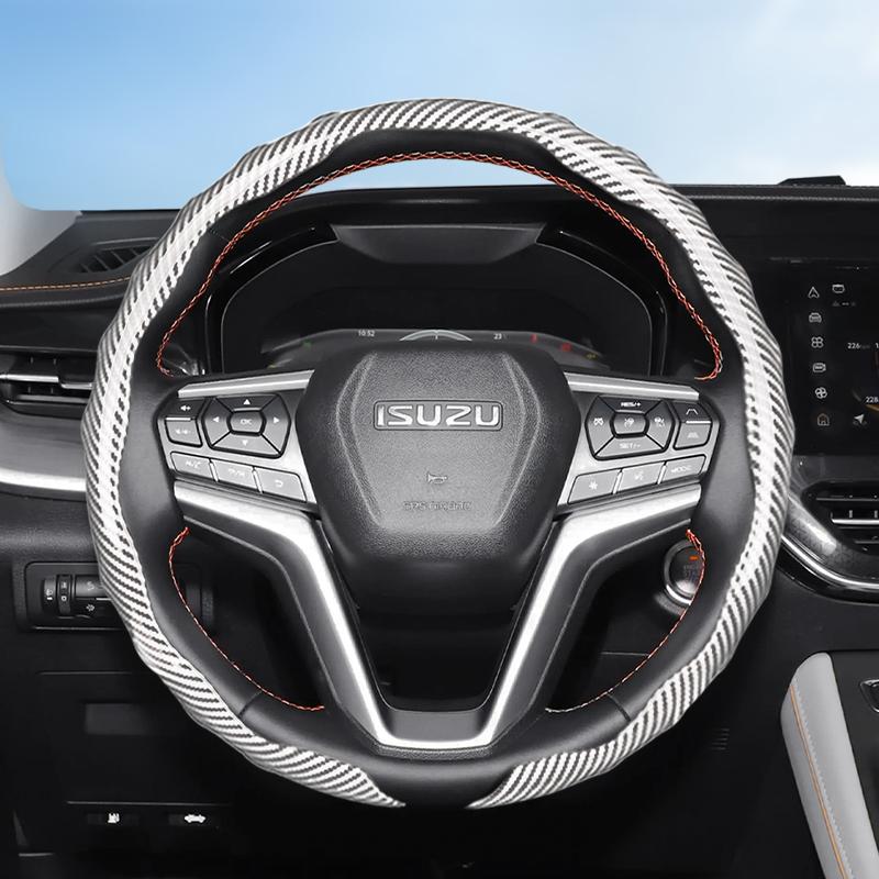 Suitable for Isuzu Carbon Fiber Texture Steering Wheel Cover Snap-On Wave-Shaped Sports Design Protective Shell D-Max Mu-X N-Series Elf Forward
Suitable for Isuzu Carbon Fiber Texture Steering Wheel Cover Snap-On Wave-Shaped Sports Design Protective Shell D-Max Mu-X N-Series Elf Forward