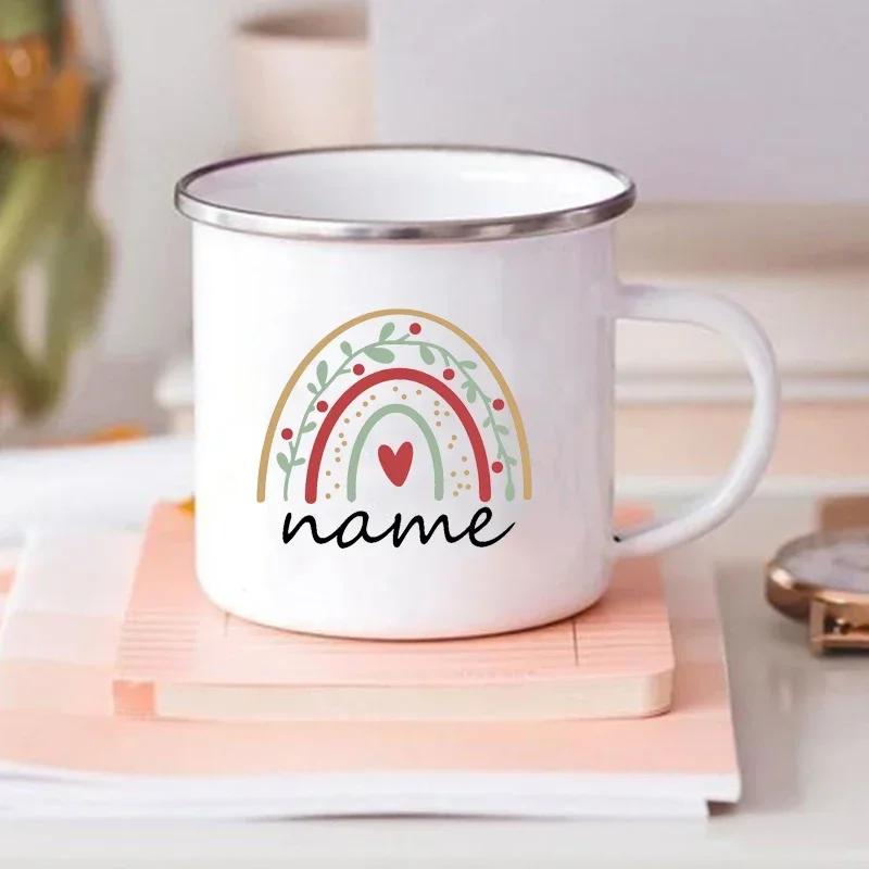 Creative Personalized Mug for Kids Drink Coffee Water Juice Milk Cups Rainbow Enamel Mugs Handle Drinkware Birthday Gift for Her
Creative Personalized Mug for Kids Drink Coffee Water Juice Milk Cups Rainbow Enamel Mugs Handle Drinkware Birthday Gift for Her