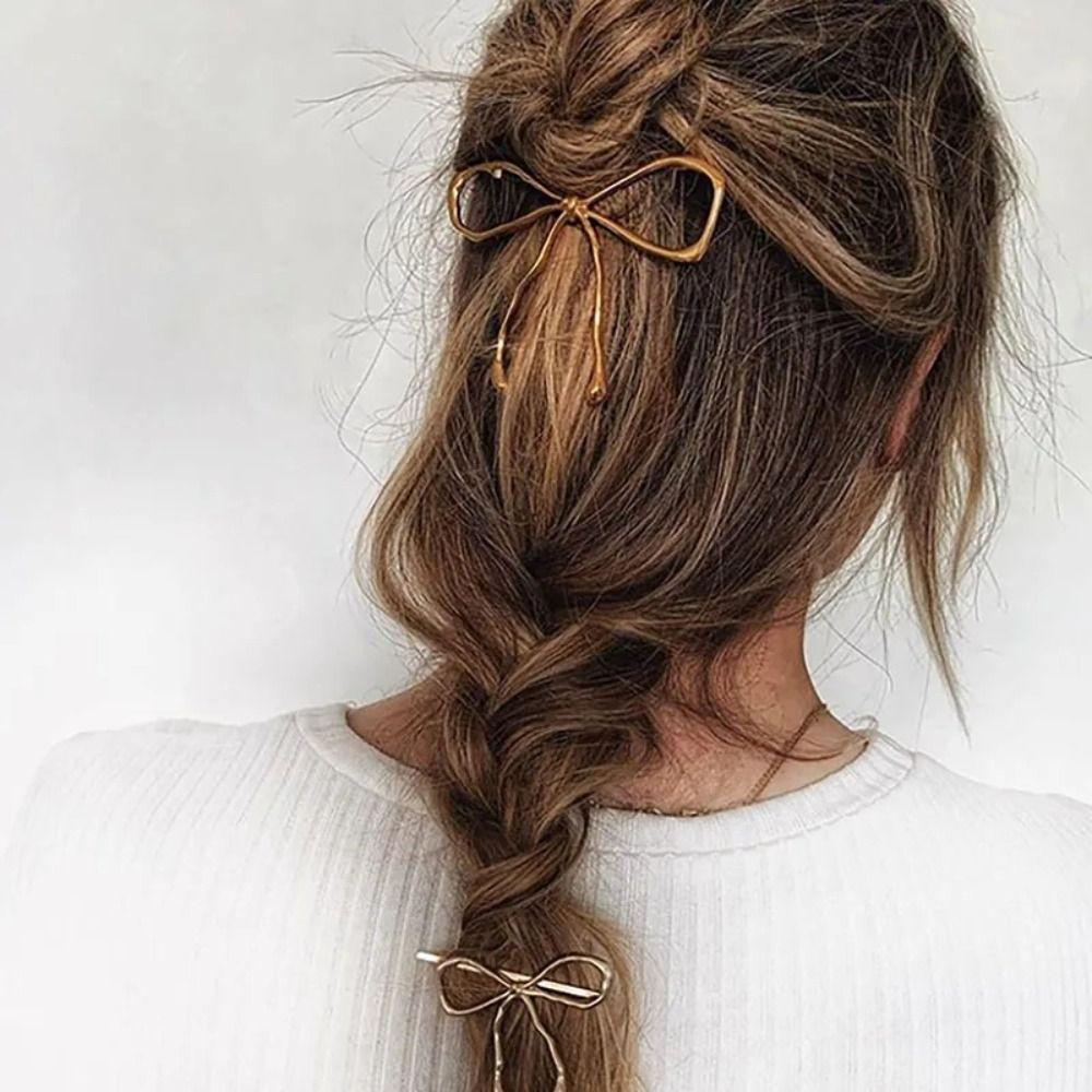 Korean Style Simple Bowknot Hairpin Balletcore Metal Hollow Barrettes Retro Bow Frog Clip Female
Korean Style Simple Bowknot Hairpin Balletcore Metal Hollow Barrettes Retro Bow Frog Clip Female