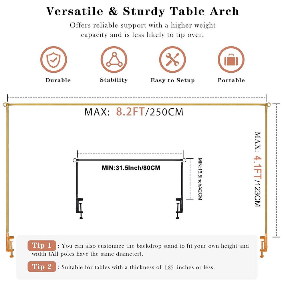 Table arch stand Over The Table Rod Stand Reusable etal Balloon Frame Hanging Rod With Clamp for Daily Party Swing Event M жовтий
Table arch stand Over The Table Rod Stand Reusable etal Balloon Frame Hanging Rod With Clamp for Daily Party Swing Event M жовтий
