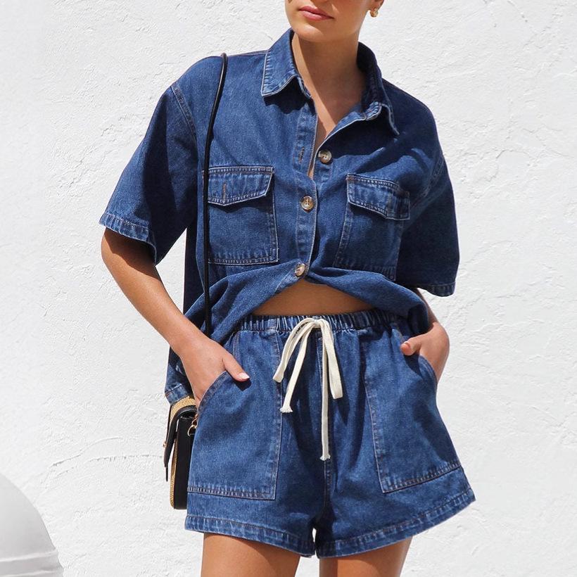 Women s Retro Casual Denim Two-Piece Set: Loose Short Sleeve Shirt and Shorts for Spring/Summer 2025 XL
Women s Retro Casual Denim Two-Piece Set: Loose Short Sleeve Shirt and Shorts for Spring/Summer 2025 XL