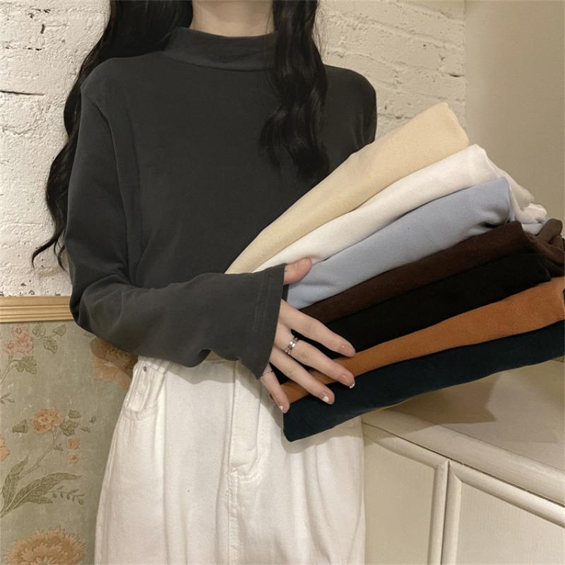 Velvet Fleece Lined Long Sleeve Women s T-shirt - Winter 2025 Fashion, Half High Neck Base Top M
Velvet Fleece Lined Long Sleeve Women s T-shirt - Winter 2025 Fashion, Half High Neck Base Top M