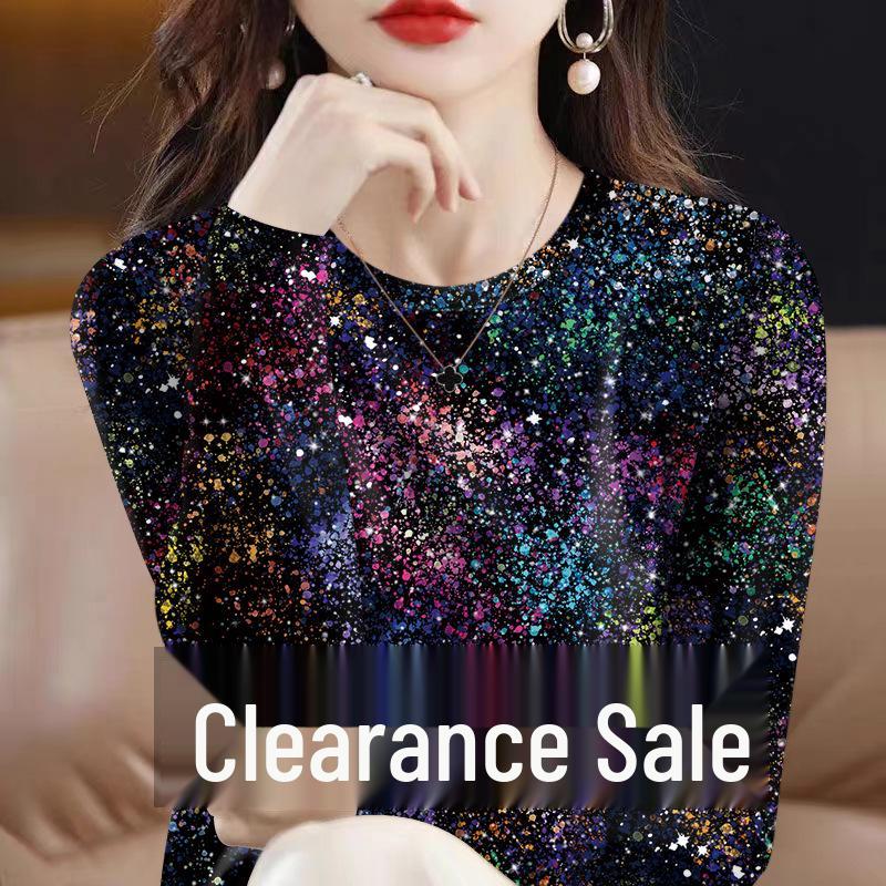 Plus Size Floral Long Sleeve T-Shirt - Autumn/Winter Thin Round Neck Women s Top in Milk Silk. XL (105-120 lbs)
Plus Size Floral Long Sleeve T-Shirt - Autumn/Winter Thin Round Neck Women s Top in Milk Silk. XL (105-120 lbs)