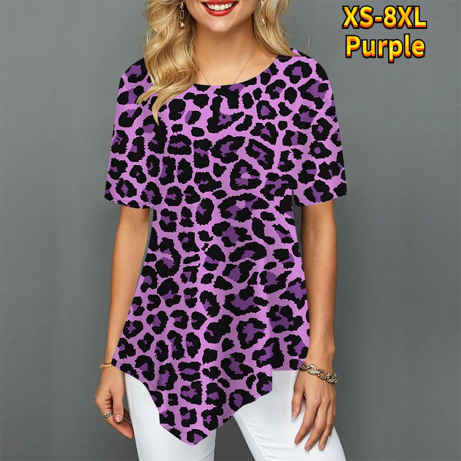 Женская пикантная заостренная юбка с леопардовым принтом и круглым вырезом для зрелых темпераментов, женская повседневная юбка с короткими рукавами, летний топ S-8XL 3XL
Женская пикантная заостренная юбка с леопардовым принтом и круглым вырезом для зрелых темпераментов, женская повседневная юбка с короткими рукавами, летний топ S-8XL 3XL