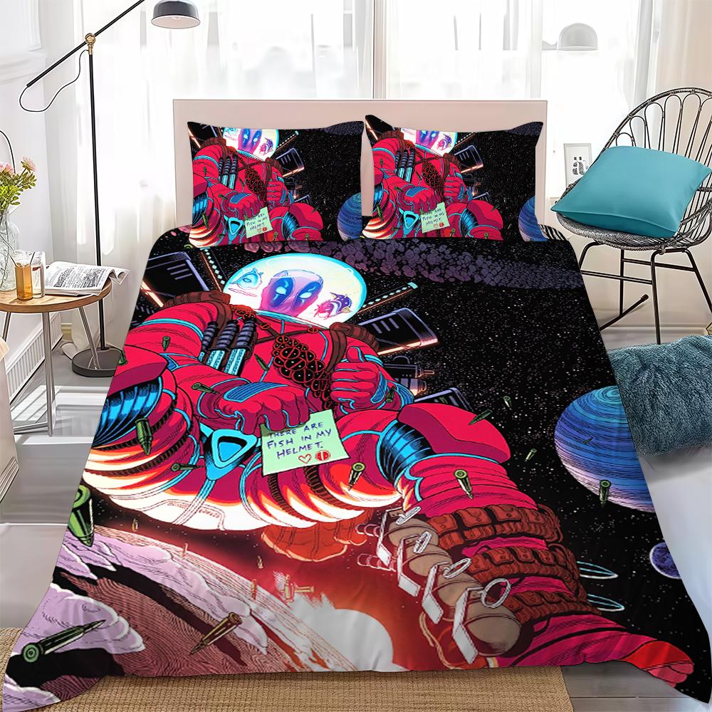 D-Deadpool Funny Duvet Cover Set Home Style Bedding Soft Laundry Cotton Bed 3 Piece Set Student Dormitory Gift 135x200cm
D-Deadpool Funny Duvet Cover Set Home Style Bedding Soft Laundry Cotton Bed 3 Piece Set Student Dormitory Gift 135x200cm