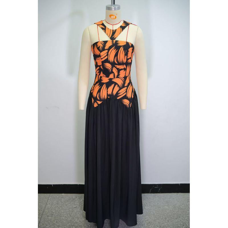 European and American New Fashion V-neck Sleeveless Print Slim fit Pleat Dress Printed Patchwork Dress Print 2XL
European and American New Fashion V-neck Sleeveless Print Slim fit Pleat Dress Printed Patchwork Dress Print 2XL