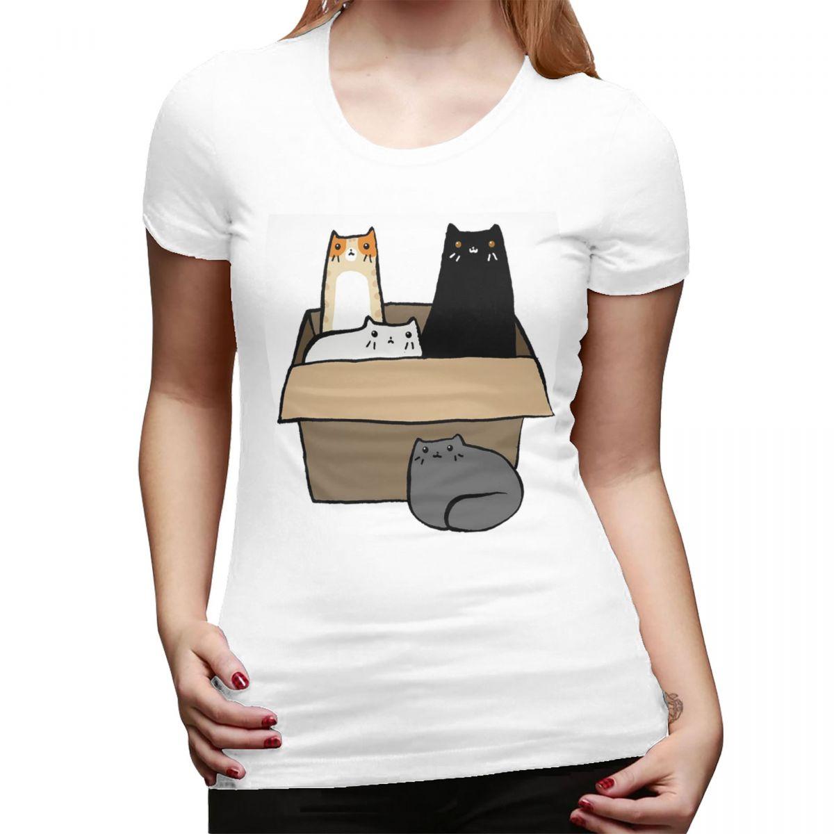 Cats In A Box TShirt for Women ONeck Streetwear T Shirts Womens Short Sleeve Summer Clothes Tops S
Cats In A Box TShirt for Women ONeck Streetwear T Shirts Womens Short Sleeve Summer Clothes Tops S