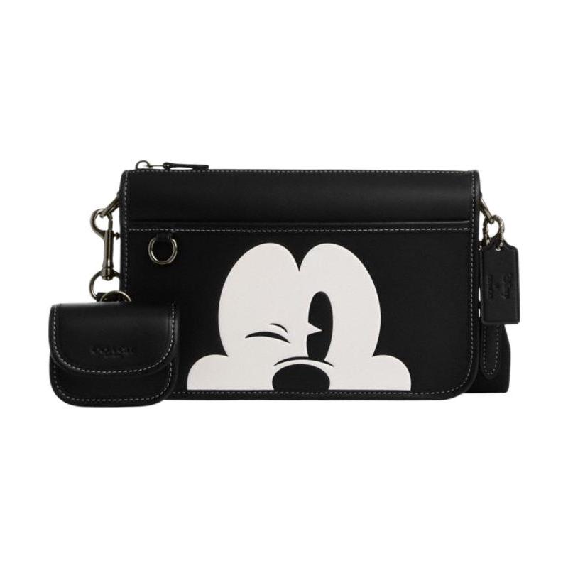 COACH Disney co-branded 25 Mickey printed buckle closure multi-function cowhide shoulder crossbody bag medium size men s black чорний
COACH Disney co-branded 25 Mickey printed buckle closure multi-function cowhide shoulder crossbody bag medium size men s black чорний