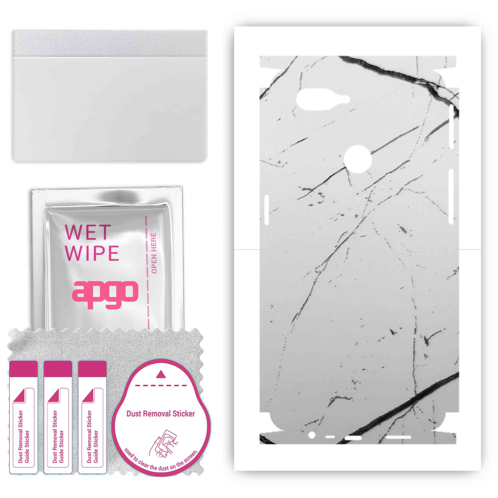 apgo Protective Skin Sticker for the back+sides compatible with Oppo A12, Full Wrap Film, Foil, Vinyl - Pattern White Marble
apgo Protective Skin Sticker for the back+sides compatible with Oppo A12, Full Wrap Film, Foil, Vinyl - Pattern White Marble