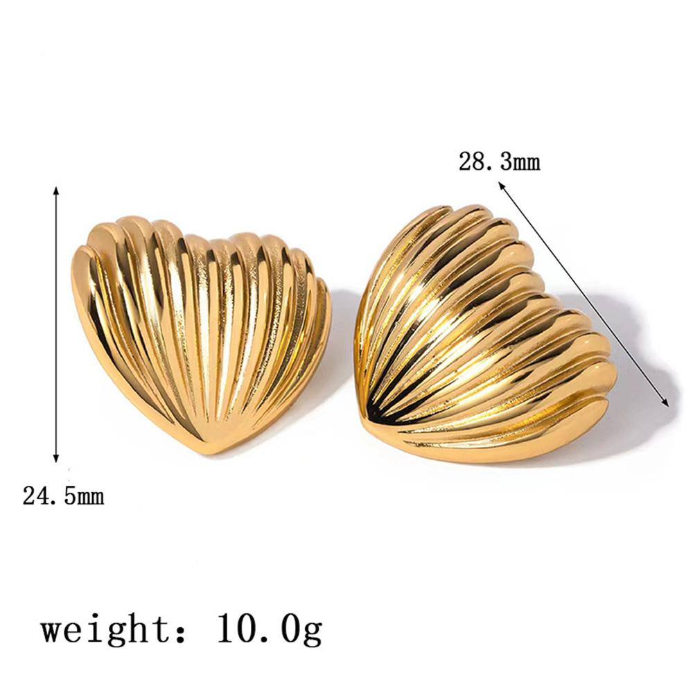 Gold Color Stainless Steel Shell Stud Earring Simple Titanium Steel Earrings For Women Trendy Party Jewelry Accessories Gift
Gold Color Stainless Steel Shell Stud Earring Simple Titanium Steel Earrings For Women Trendy Party Jewelry Accessories Gift