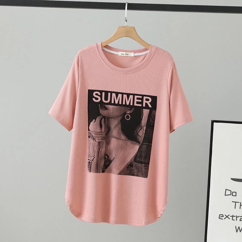 T-shirt Women Summer Casual Large Size Loose Round Neck Pullover Short-sleeved Tops XXXL рожевий
T-shirt Women Summer Casual Large Size Loose Round Neck Pullover Short-sleeved Tops XXXL рожевий