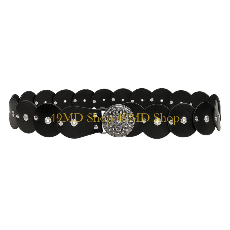 49MD Universal Size Adjustable Belt 90-110cm Retro Metal Studs Design PU Leather Black CN
49MD Universal Size Adjustable Belt 90-110cm Retro Metal Studs Design PU Leather Black CN