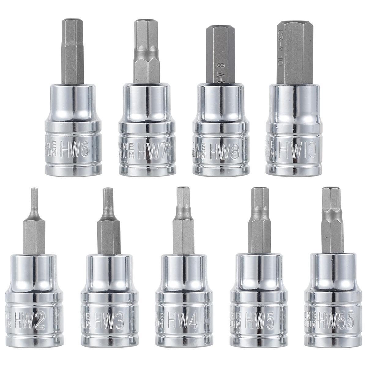 9/18/27Pcs 2-10mm Hex Bit Socke 3/8inch DR Drive Drill Metric Tools Kit Durable Impact Allen Key Sockets Hand Tools Accessories 2-10mm
9/18/27Pcs 2-10mm Hex Bit Socke 3/8inch DR Drive Drill Metric Tools Kit Durable Impact Allen Key Sockets Hand Tools Accessories 2-10mm