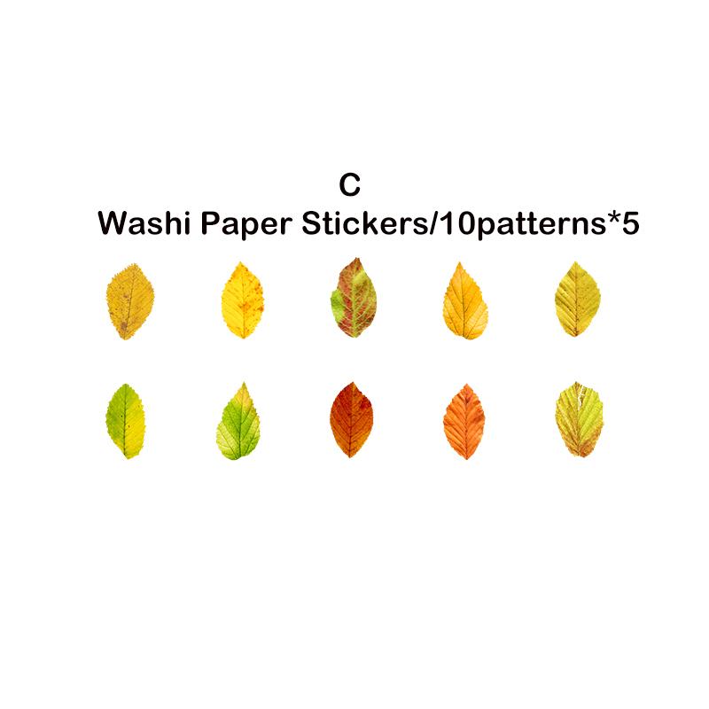 Journamm 50pcs/pack Leaf Washi Paper Stickers DIY Scrapbooking Natural Collage Materials Decor Diary Aesthetics Roll Stickers
Journamm 50pcs/pack Leaf Washi Paper Stickers DIY Scrapbooking Natural Collage Materials Decor Diary Aesthetics Roll Stickers