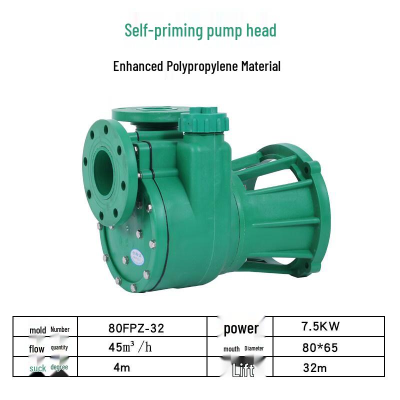 Cloud Rudder 80FPZ-32-7.5KW Polypropylene Self-priming Chemical Pump Head
Cloud Rudder 80FPZ-32-7.5KW Polypropylene Self-priming Chemical Pump Head