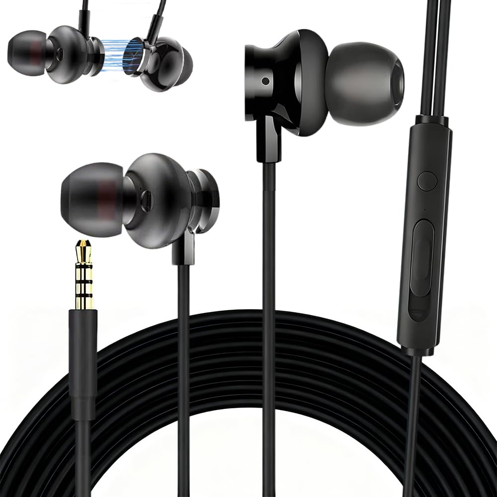 DACAIFH Wired Earphones with Noise Extension Long Gaming Earphones with Comfortable Clean Call Compatible with Ideal for Games Black 3.5mm Jack,
DACAIFH Wired Earphones with Noise Extension Long Gaming Earphones with Comfortable Clean Call Compatible with Ideal for Games Black 3.5mm Jack,