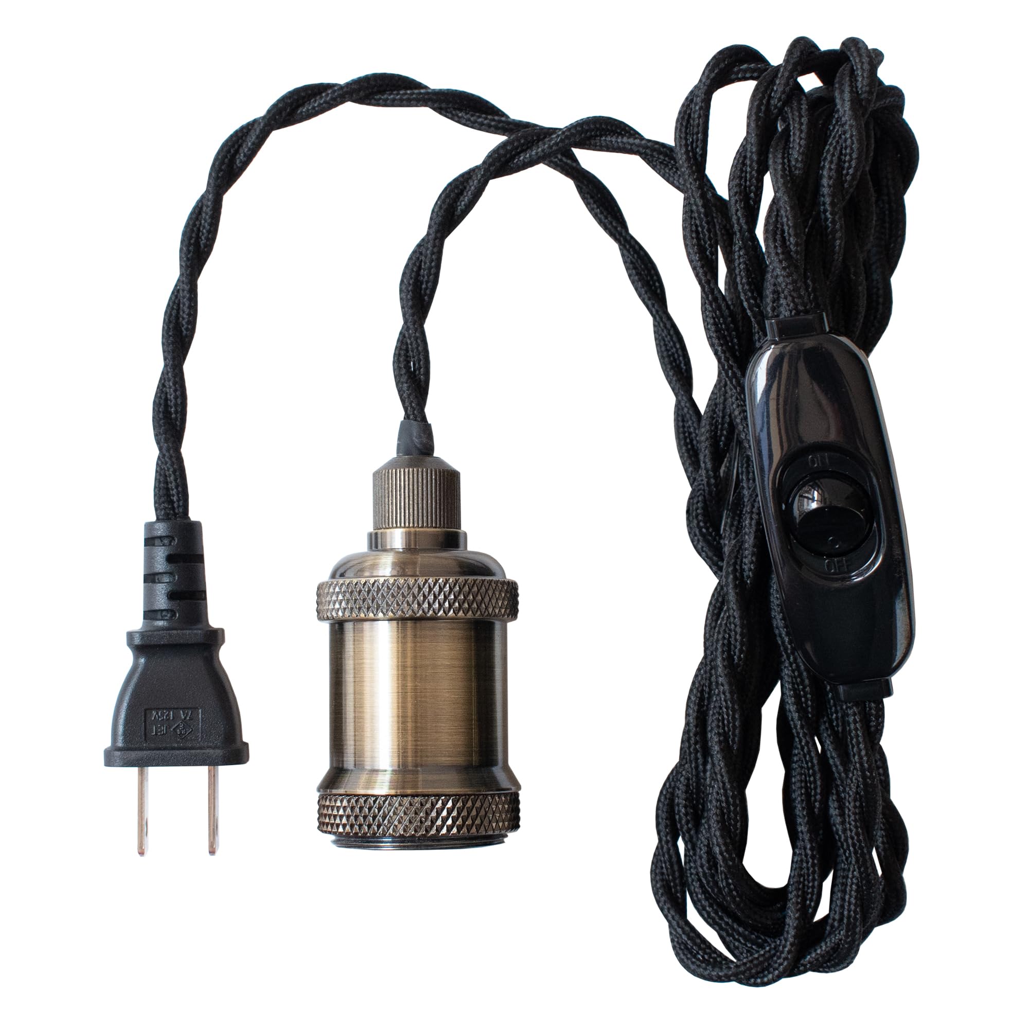 Ampoule Rizatta Socket Light, Outlet Type, E17, Single Light, with Intermediate Switch, Twisted Cord, Antique Gold, Bulb Sold Separately
Ampoule Rizatta Socket Light, Outlet Type, E17, Single Light, with Intermediate Switch, Twisted Cord, Antique Gold, Bulb Sold Separately