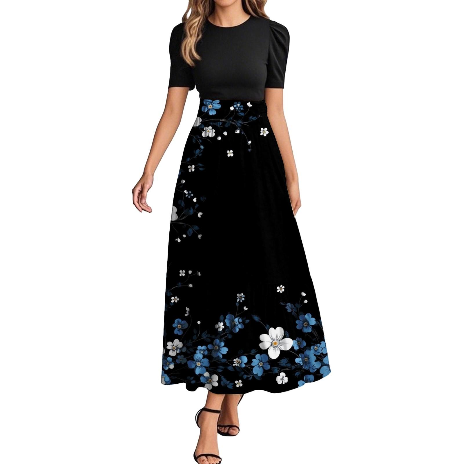 Женское модное повседневное платье с коротким рукавом и круглым вырезом с цветочной вышивкой, элегантное, темпераментное XL чёрный
Женское модное повседневное платье с коротким рукавом и круглым вырезом с цветочной вышивкой, элегантное, темпераментное XL чёрный