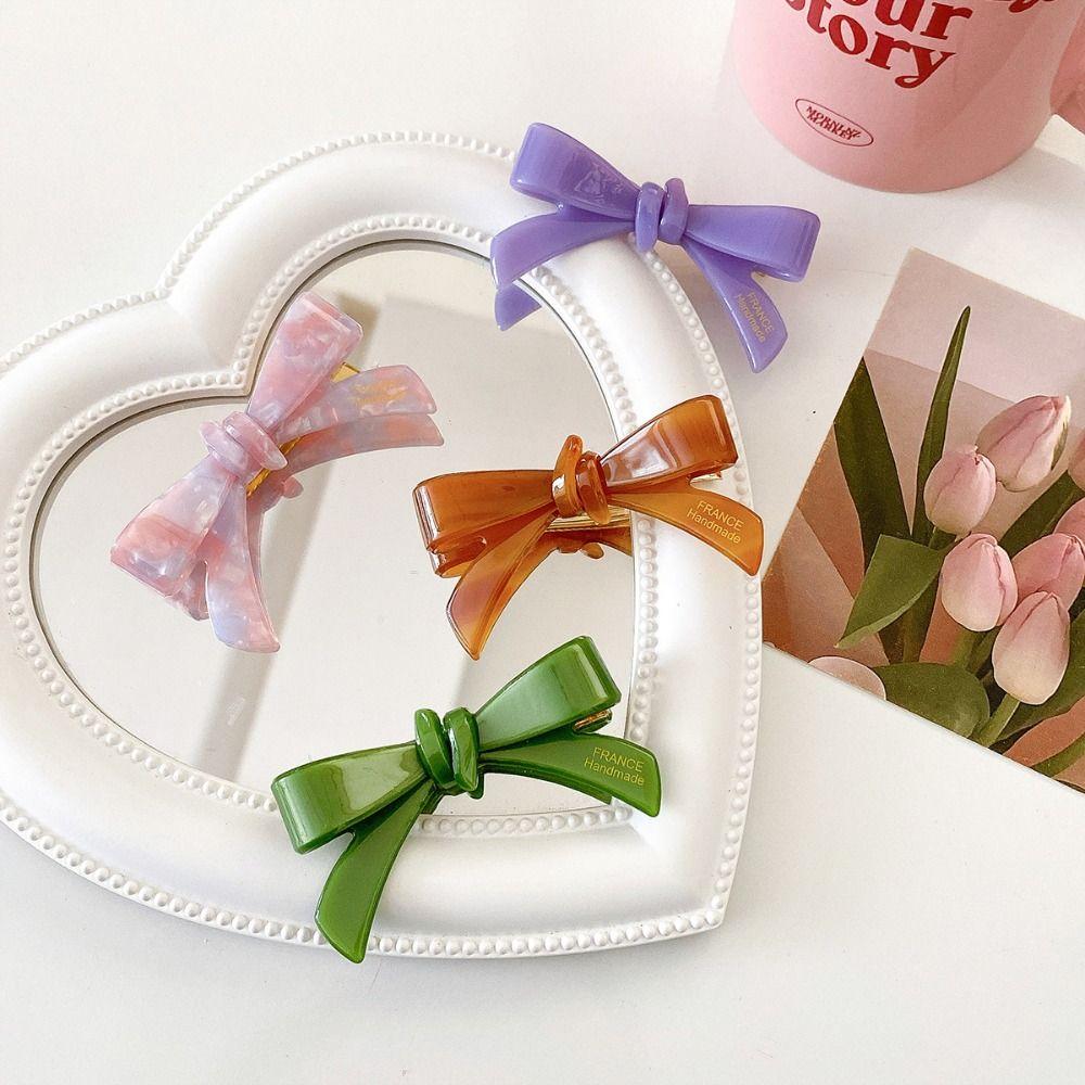 Acetic Acid Bowknot Hairclip Elegant Bangs Hairpins Casual DuckBill Clip For Women Girls 
Acetic Acid Bowknot Hairclip Elegant Bangs Hairpins Casual DuckBill Clip For Women Girls