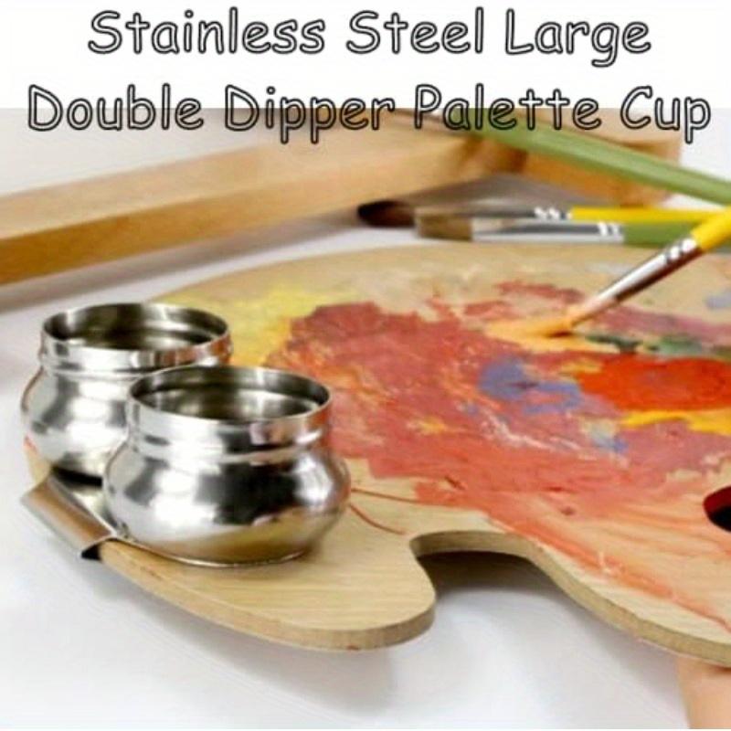 Stainless Steel Single/Double Dipper Palette Cup Oil Container Paint Megilp Turpentine Solvent Container with Screw Cap
Stainless Steel Single/Double Dipper Palette Cup Oil Container Paint Megilp Turpentine Solvent Container with Screw Cap