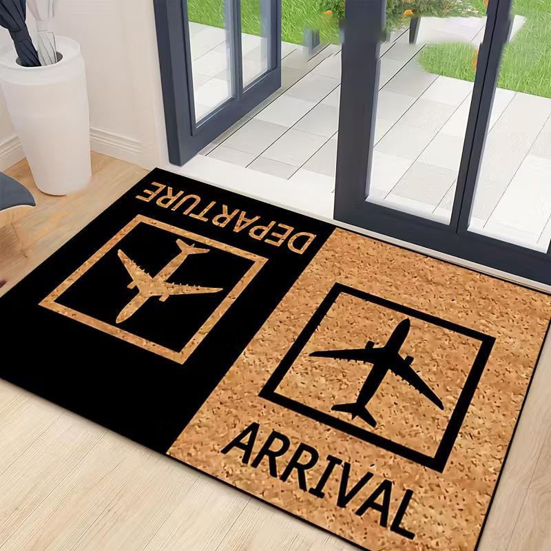 Airport Sign Doormat Funny Entrance Rug with Arrivals Departures Graphic Black Yellow Navy Blue Modern Welcome Mat Gift 40x60cm
Airport Sign Doormat Funny Entrance Rug with Arrivals Departures Graphic Black Yellow Navy Blue Modern Welcome Mat Gift 40x60cm